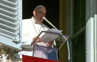 El Papa durante el u00c1ngelus. Foto: Captura Youtube 