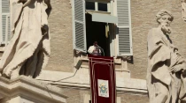 El Papa durante el u00c1ngelus. Foto: Alexey Gotovskiy / ACI Prensa