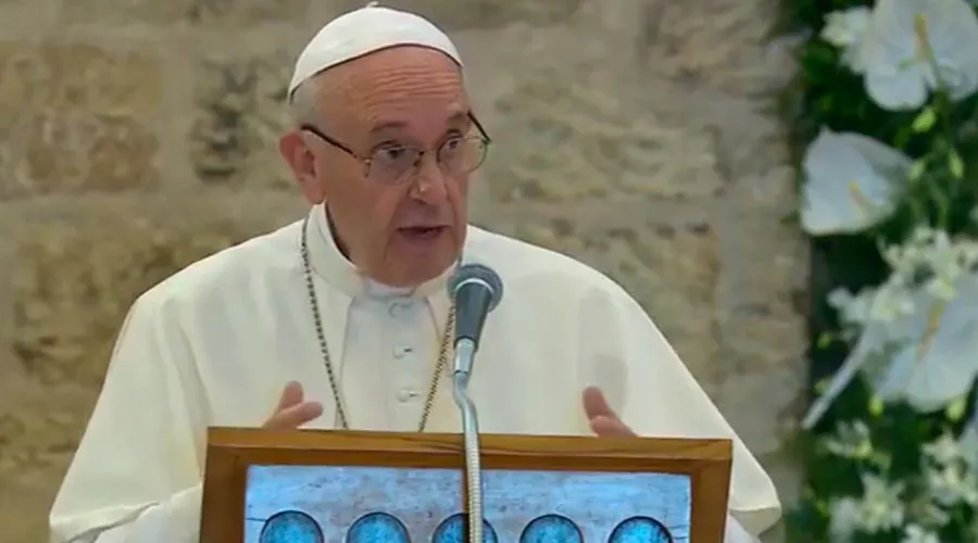 El Papa Francisco durante su visita a Asís / Foto: Captura de pantalla (CTV)