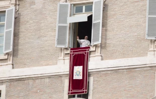 El Papa en el u00c1ngelus. Foto: Lucu00eda Ballester 