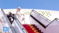El Papa Francisco se despide de Abu Dhabi. Foto: Captura Youtube
