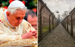 Papa BenedictoXVI y el campo de concentración de Auschwitz / L'Osservatore Romano y Flickr de Rodrigo Paredes (CC-BY-2.0)  