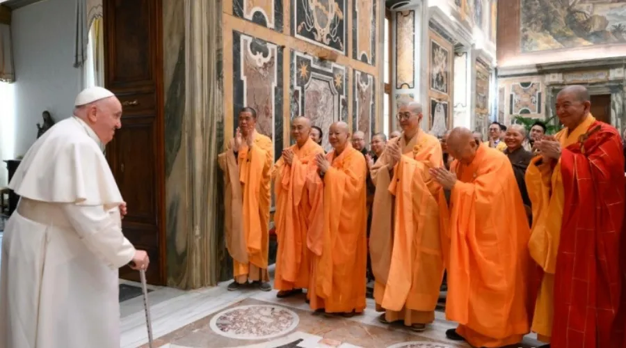 Papa Francisco recibe a delegación de la Asociación Unida de Budismo Humanista (Taiwán), 16 de marzo de 2023. Crédito: Vatican Media?w=200&h=150