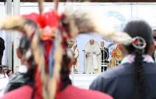 Papa Francisco en Canadu00e1, el 25 de julio de 2022. Cru00e9dito: Vatican Media. 