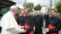 El Papa llegando a la parroquia del Santísimo Sacramento en el barrio Tor de 'Schiavi, Roma / Crédito: Vatican News
