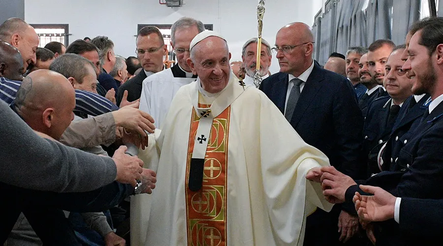 Papa Francisco en el Centro Penitenciario de Velletri / Crédito: © Vatican Media/ACI Prensa. Todos los derechos reservados.