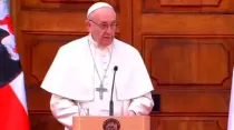 El Papa en su discurso ante las autoridades de Chile / Captura de pantalla