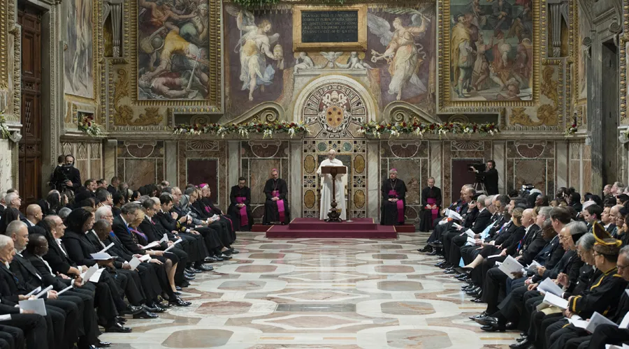Audiencia del Papa con el Cuerpo Diplomático. Foto: Vatican Media.