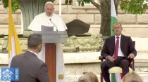 El papa Francisco en Bulgaria. Foto: Captura YouTube
