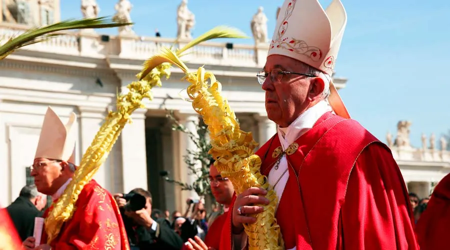 Papa Francisco en Domingo de Ramos. Crédito: Daniel Ibáñez / ACI Prensa?w=200&h=150