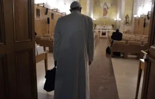 El Papa en los ejercicios espirituales de Cuaresma. Foto: Vatican Media 
