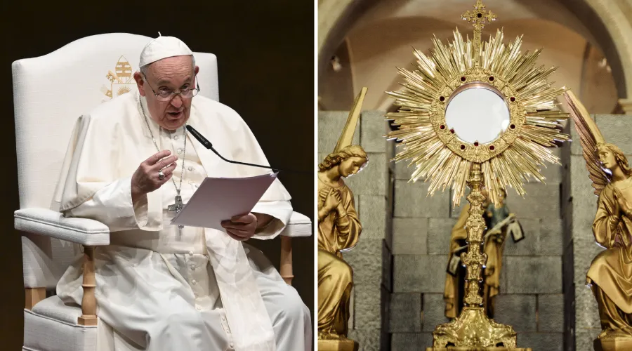 Papa Francisco. Crédito: Vatican Media. Santísimo Sacramento. Crédito: Pexels.?w=200&h=150