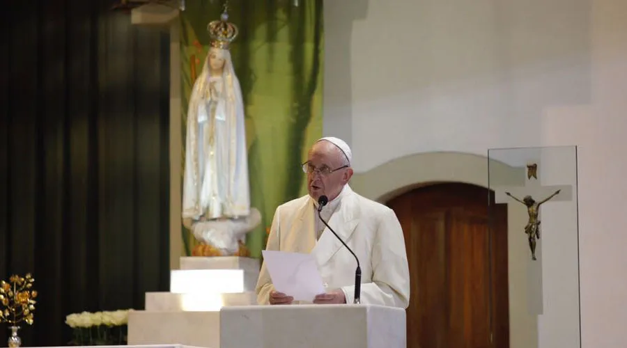 El Papa Francisco en el Santuario de la Virgen de Fátima / Foto: Daniel Ibáñez (ACI Prensa)
