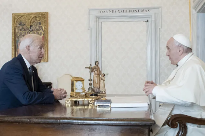Papa Francisco se reunió con Joe Biden en el Vaticano