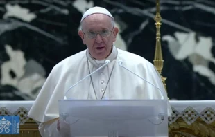 El Papa Francisco en el Domingo de Pascua. Foto: Captura Vatican Media 