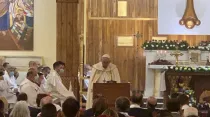 El Papa Francisco en la Misa en rito caldeo. Foto: Pool oficina de prensa Vaticano