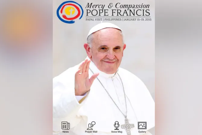 Nueva aplicación lleva al celular la visita del Papa Francisco a Filipinas