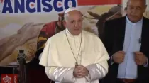 El Papa Francisco en la casa hogar El Buen Samaritano. Captura Youtube