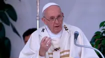 El Papa Francisco en la Misa en Albano (Italia). Crédito: Youtube Vatican News