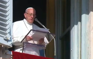 El Papa Francisco en el u00c1ngelus de hoy. Captura Youtube 
