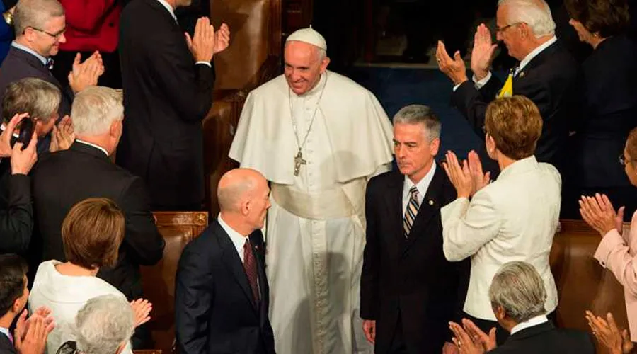 Papa Francisco en el Congreso de Estados Unidos. Crédito: Vatican Media