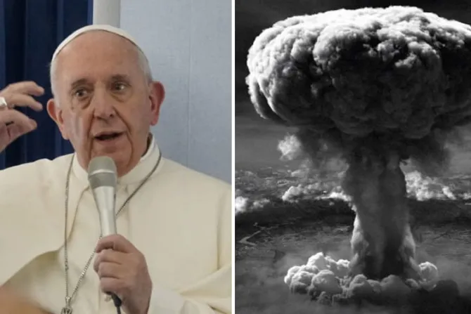 Inmoralidad del uso de armas nucleares debe estar en el Catecismo, dice el Papa