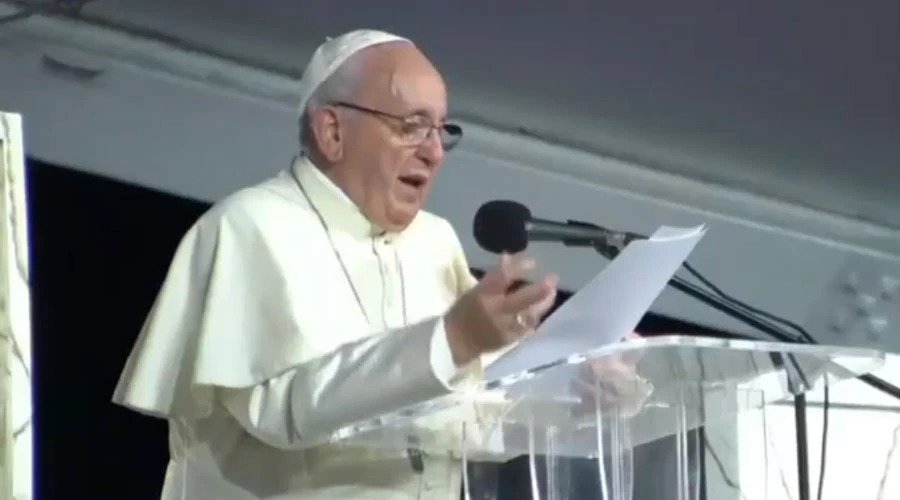 El Papa Francisco en la vigilia de la JMJ PanamÃ¡ 2019. Captura Youtube