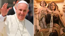 El Papa Francisco y la Virgen del Carmen - Fotos: ACI Prensa / Eduardo Berdejo 