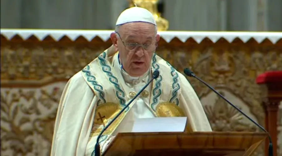 El Papa Francisco en la Basílica de San Pedro este 31 de diciembre. Crédito: Captura Youtube?w=200&h=150