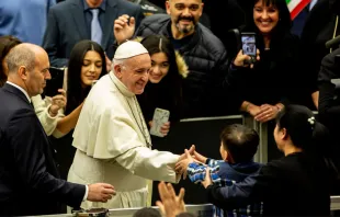 El Papa Francisco en la Audiencia General. Foto: Daniel Ibáñez / ACI Prensa 