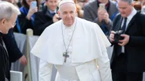 El Papa Francisco durante la Audiencia. Foto: Lucía Ballester / ACI Prensa