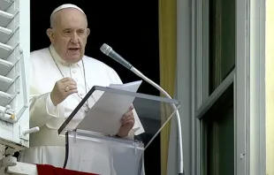 Papa Francisco durante el rezo del ángelus. Crédito: Captura pantalla Vatican News.  