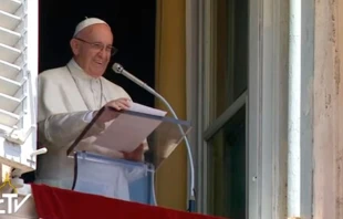 El Papa Francisco durante el u00c1ngelus. Foto: Captura Youtube 