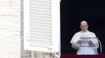 El Papa habla desde el Palacio Apostólico. Foto: Daniel Ibáñez / ACI Prensa
