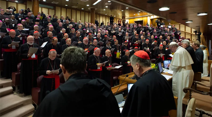 El Papa Francisco durante la apertura del Encuentro. Foto: Vatican Media
