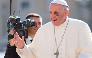 El Papa Francisco durante la Audiencia General. Foto: Daniel Ibu00e1u00f1ez / ACI Prensa 
