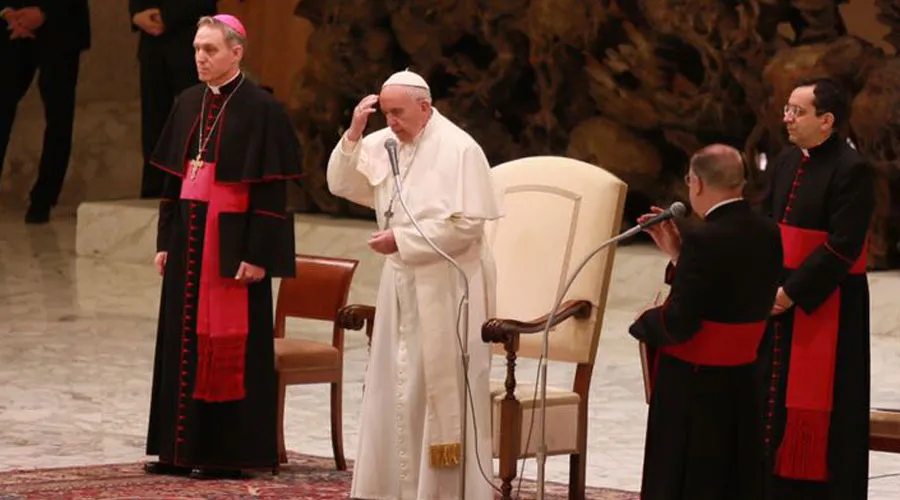 El Papa Francisco en la audiencia general de hoy en el Aula Pablo VI. Foto: Daniel Ibáñez (ACI Prensa)?w=200&h=150