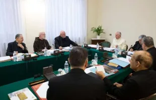 El Consejo de Cardenales reunido con el Papa Francisco Foto: Vatican Media 