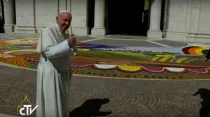 El Papa Francisco en Asís. Captura Youtube
