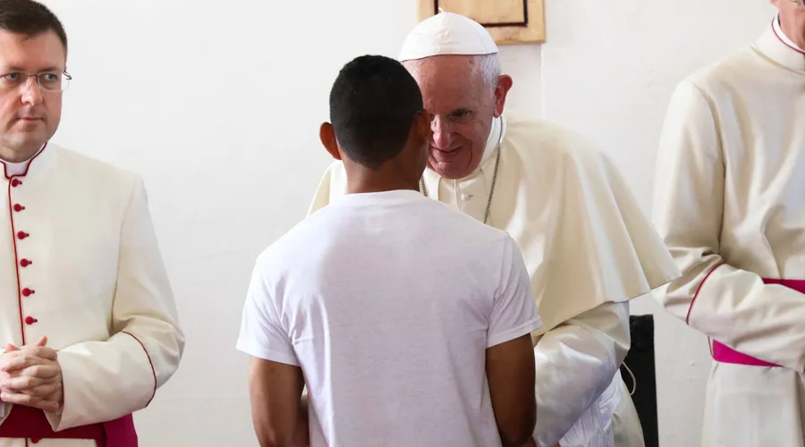 Papa Francisco en Centro de Cumplimiento de Menores Las Garzas de Pacora / Foto:  Flickr JMJ Panamá