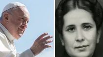 El Papa Francisco y beata María de la Concepción Cabrera. Foto: Lucía Ballester / ACI Prensa