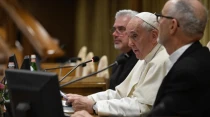 El Papa pronuncia su discurso. Foto: Vatican Media