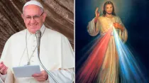 El Papa Francisco y la imagen de la Divina Misericordia. Foto: ACI Prensa