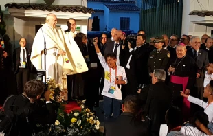Papa Francisco en Nunciatura Apostu00f3lica de Colombia / Cru00e9dito: David Ramos (ACI Prensa) 