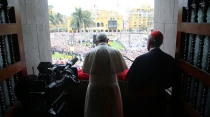 Papa Francisco antes del rezo del u00c1ngelus en Lima. Foto: G Pinedo / Arzobispado de Lima.