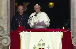 Papa Francisco en rezo del u00c1ngelus en Lima. Foto: Captura de video. 