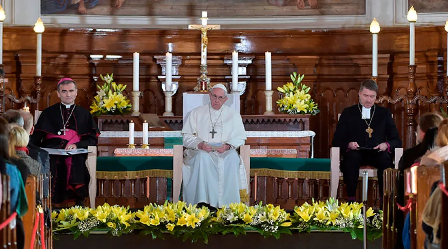 El Papa durante el encuentro ecuménico. Foto: Vatican Media?w=200&h=150