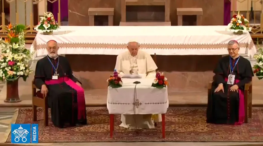 El Papa durante el encuentro con los consagrados. Foto: Captura de Youtube