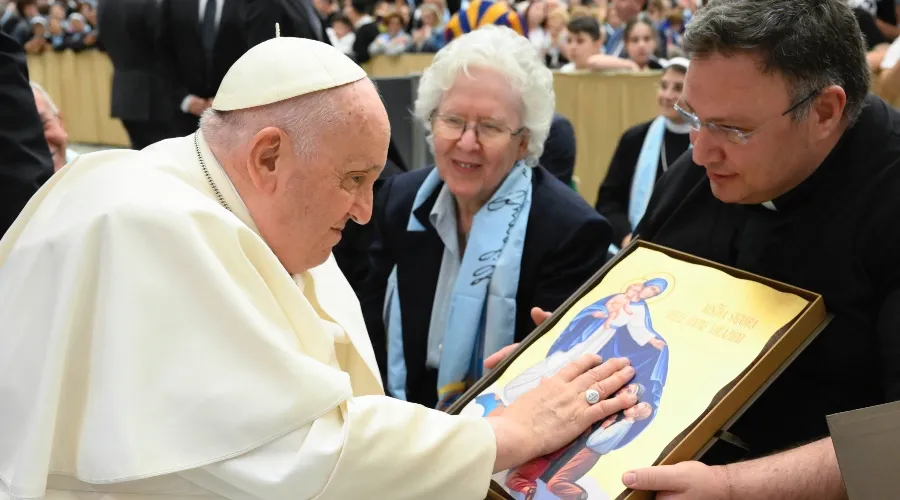 El Papa Francisco recibió en audiencia a los peregrinos de la Familia Vocacionista. Crédito: Vatican Media ?w=200&h=150