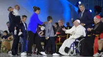 Roma - 22 de junio de 2022: Encuentro Mundial de las Familias con el Papa Francisco durante el Festival de las Familias. Crédito: Vatican Media